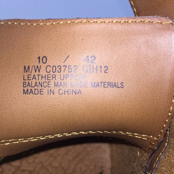 Born b.o.c. Womens Brown Leather High Heel Booties Side-Zip Buckle US sz 10 - Picture 10 of 12